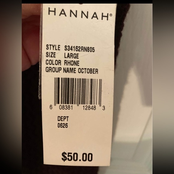 Hannah Brown Sleeveless Knit Vest Sz L NWT - Picture 5 of 5